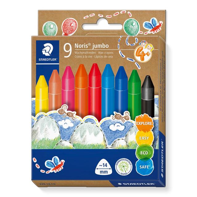 STAEDTLER Noris Jumbo Wax Crayons 9pk