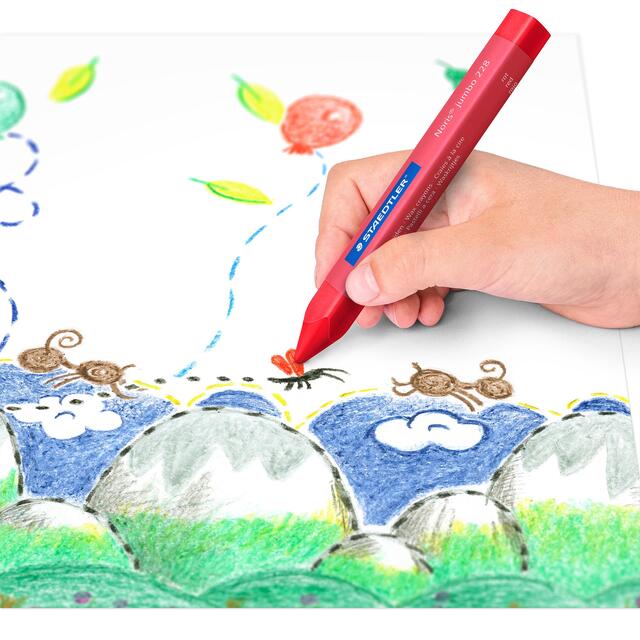 STAEDTLER Noris Jumbo Wax Crayons 9pk thumbnail 2