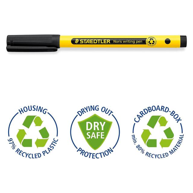 STAEDTLER Noris Handwriting Pen Black 2pk thumbnail 3