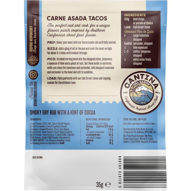 Cantina Gluten Free Carne Asada Smoky Dry Rub thumbnail 2