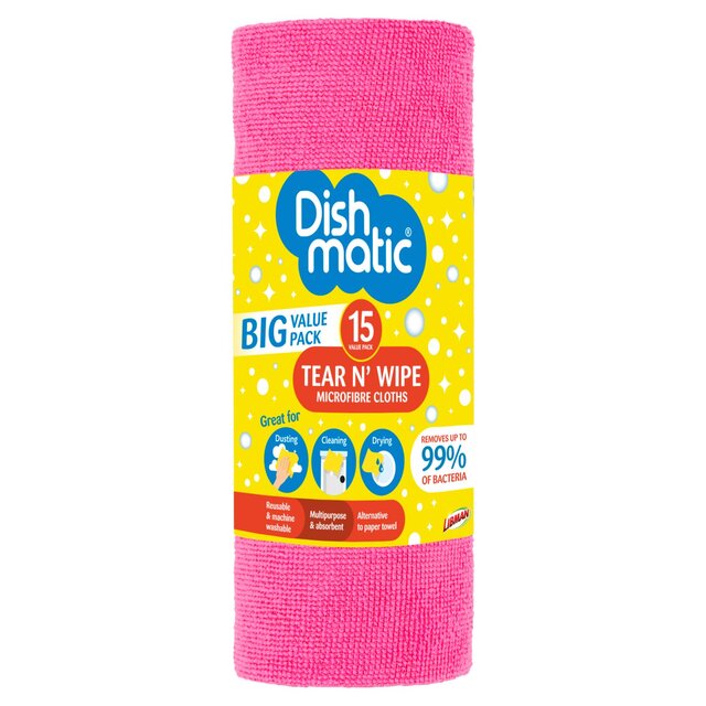 Dishmatic Microfibre Tear N Wipe