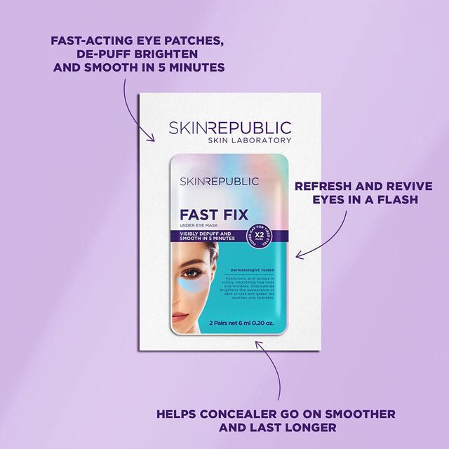 Skin Republic Fast Fix 5 Minute Under Eye Mask x 2 Pairs thumbnail 3