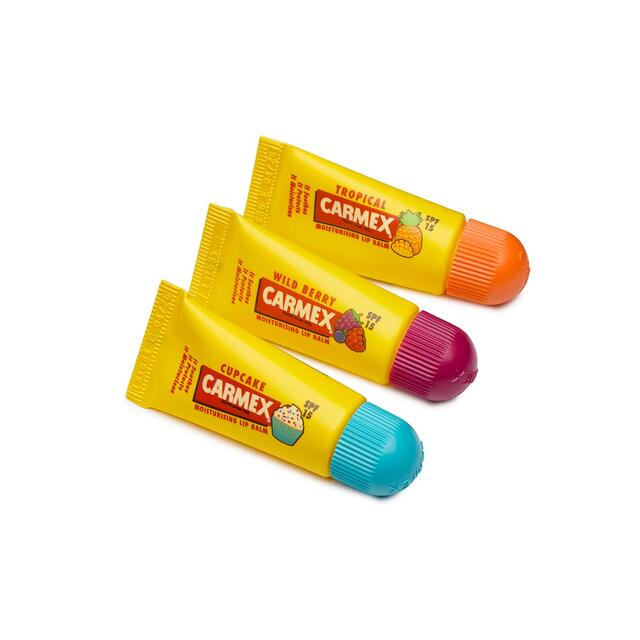 Carmex Minis SPF15 Tingle Free Lip Balm Tube 3 Pack