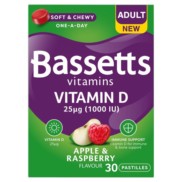 Bassetts Vitamins Adult Vitamin D Apple & Raspberry thumbnail 2