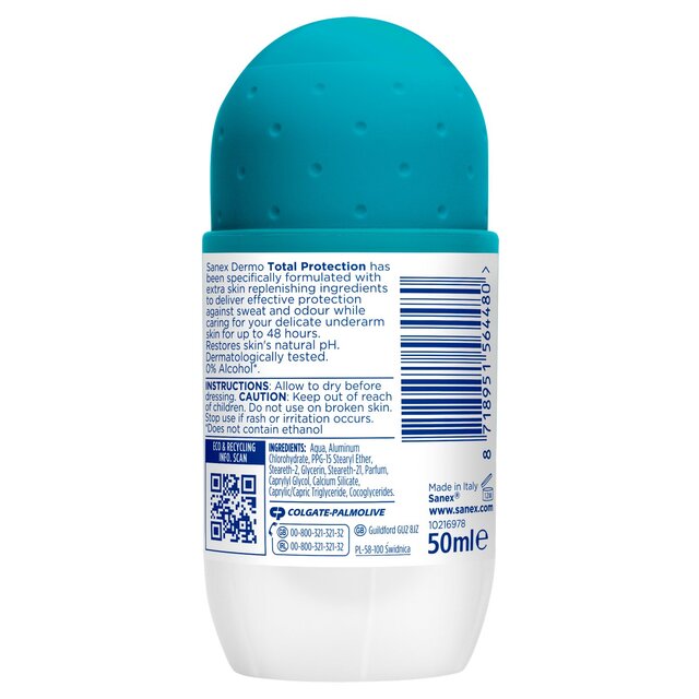 Sanex Dermo Total Protection 48h Roll On Antiperspirant Deodorant thumbnail 3