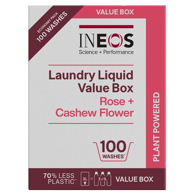 INEOS Non Bio Laundry Liquid XXL Value Box Rose + Cashew Flower 100 Washes thumbnail 2