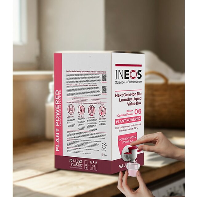 INEOS Non Bio Laundry Liquid XXL Value Box Rose + Cashew Flower 100 Washes thumbnail 4