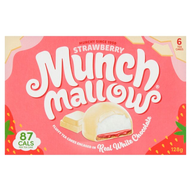 Munchmallow White Chocolate & Strawberry Teacakes
