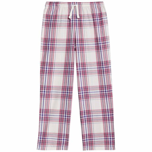 M&S Check Pyjamas, 7-12 Years, Grey, 2 Pack thumbnail 3