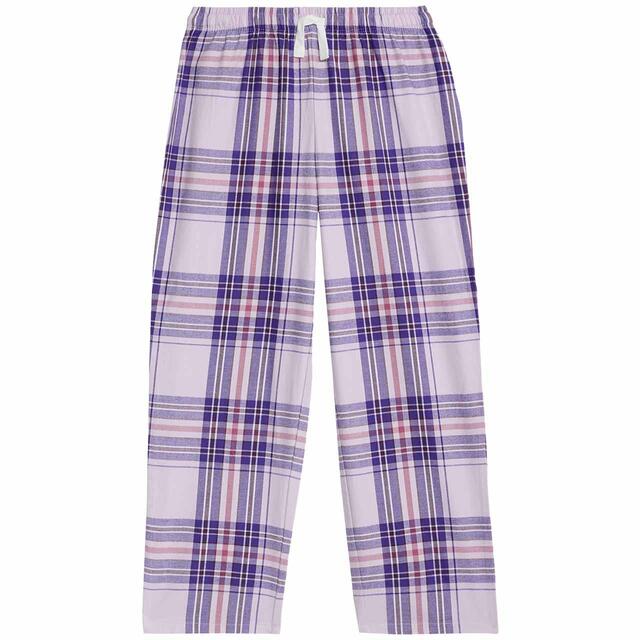 M&S Check Pyjamas, 7-12 Years, Grey, 2 Pack thumbnail 4