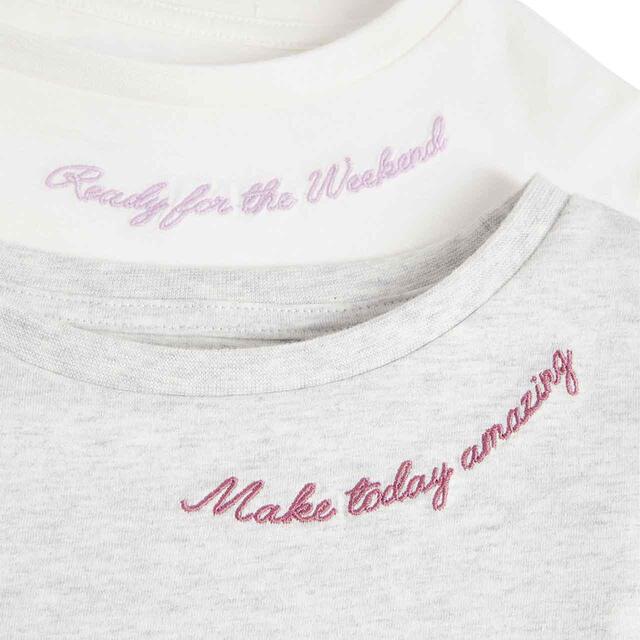 M&S Check Pyjamas, 7-12 Years, Grey, 2 Pack thumbnail 5