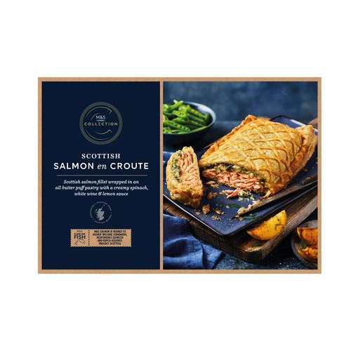 M&S Collection Scottish Salmon En Croute Frozen