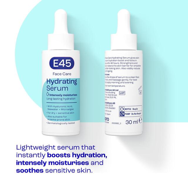 E45 Hydrating Face Serum with Hyaluronic Acid for Dry & Sensitive Skin thumbnail 5