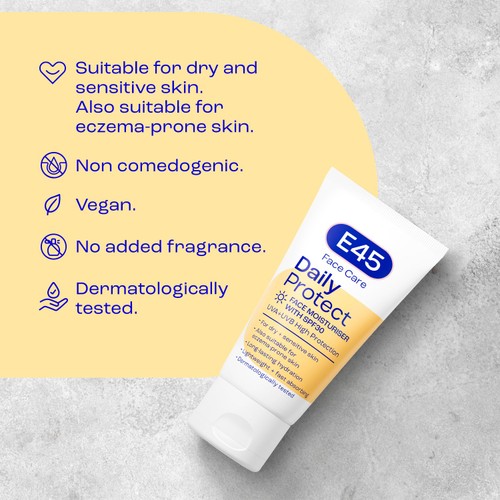 E45 Face Daily Protect Moisturiser Cream SPF30 thumbnail 2