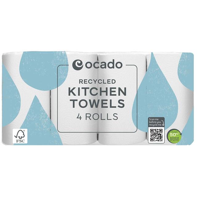 Ocado Kitchen Towels 100% Recycled Paper