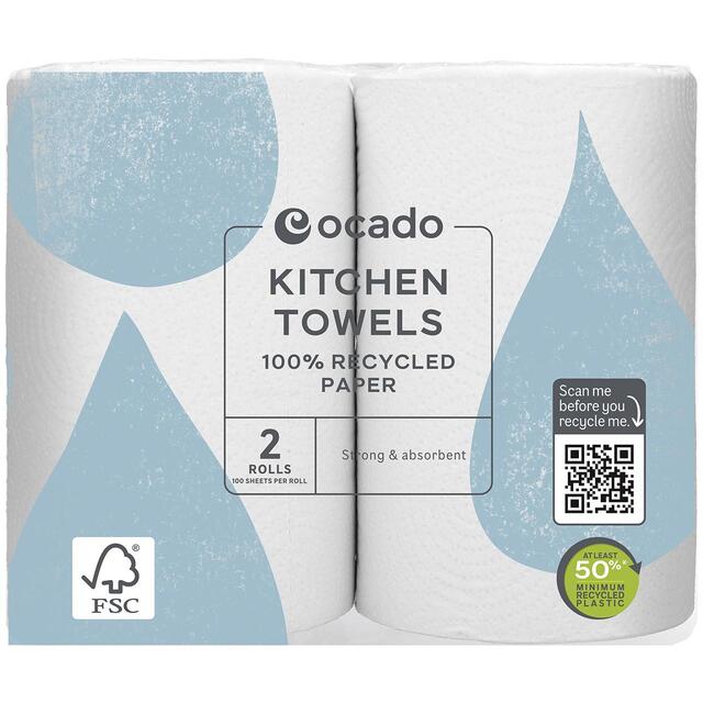 Ocado Kitchen Towels 100% Recycled Paper thumbnail 2