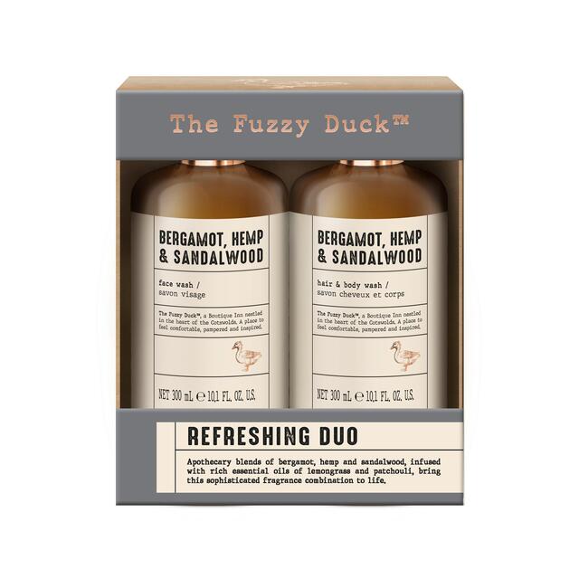Baylis & Harding Mens Bergamot, Hemp & Sandalwood Refreshing Duo Gift Set