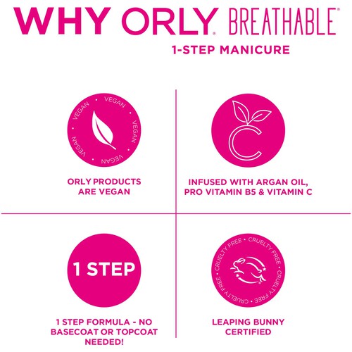 ORLY 4-in-1 BREATHABLEA Treatment Nail Polish - Burst Your Bubblegum thumbnail 5