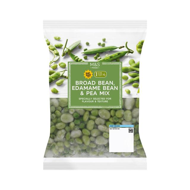 M&S Broad Bean Edamame Bean & Pea Mix Frozen thumbnail 2