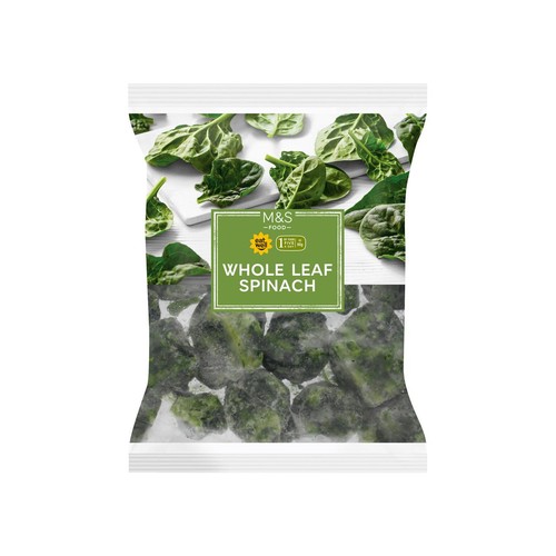 M&S Whole Leaf Spinach Frozen