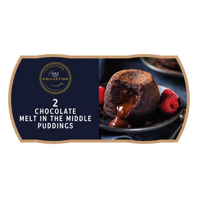 M&S 2 Chocolate Melt in the Middle Puddings