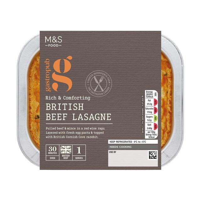 M&S Gastropub Slow Cooked Beef & Rarebit Lasagne for One thumbnail 2