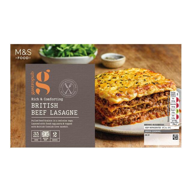 M&S Gastropub Slow Cooked Beef & Cornish Cove Rarebit Lasagne Main for Two thumbnail 2