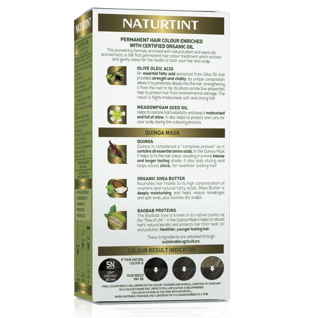 Naturtint Permanent Hair Colour Gel 5N Light Chestnut Brown thumbnail 2