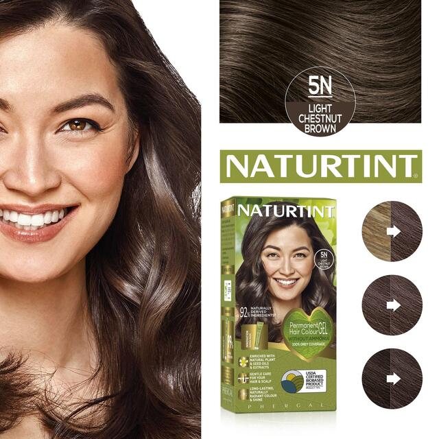 Naturtint Permanent Hair Colour Gel 5N Light Chestnut Brown thumbnail 8