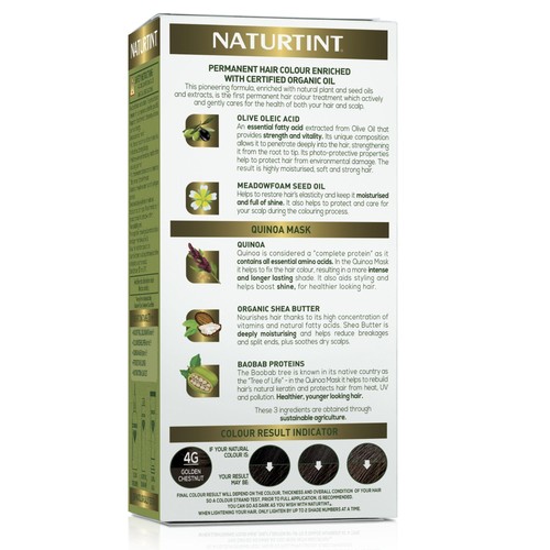 Naturtint Permanent Hair Colour Gel 4G Golden Chestnut thumbnail 2