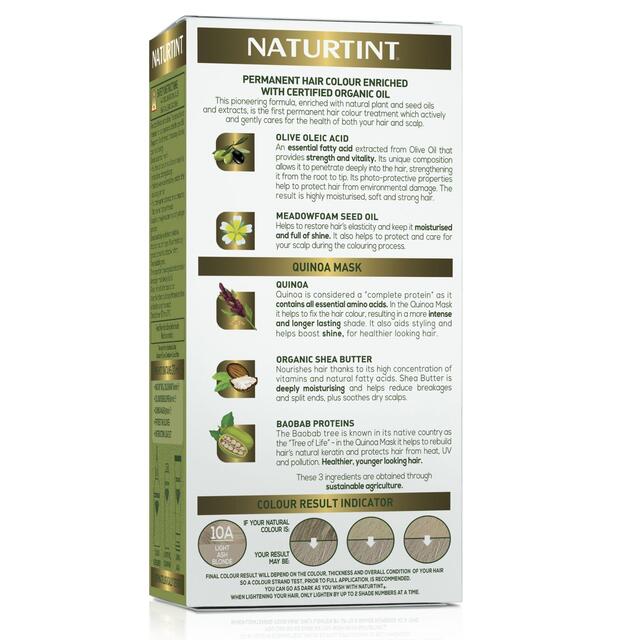 Naturtint Permanent Hair Colour Gel 10A Light Ash Blonde thumbnail 2