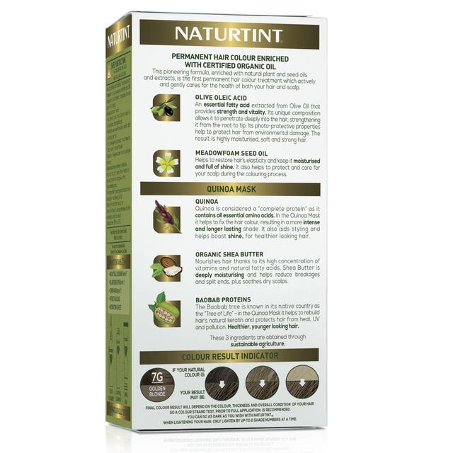 Naturtint Permanent Hair Colour Gel 7G Golden Blonde thumbnail 2