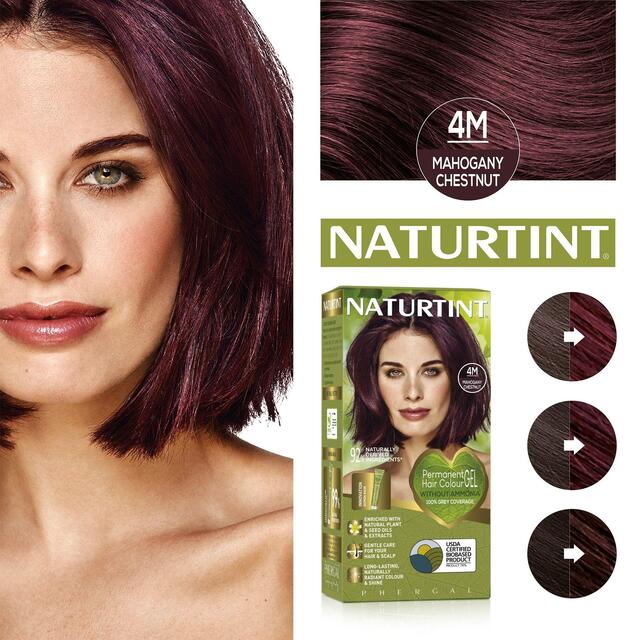 Naturtint Permanent Hair Colour Gel 4M Mahogany Chestnut thumbnail 3