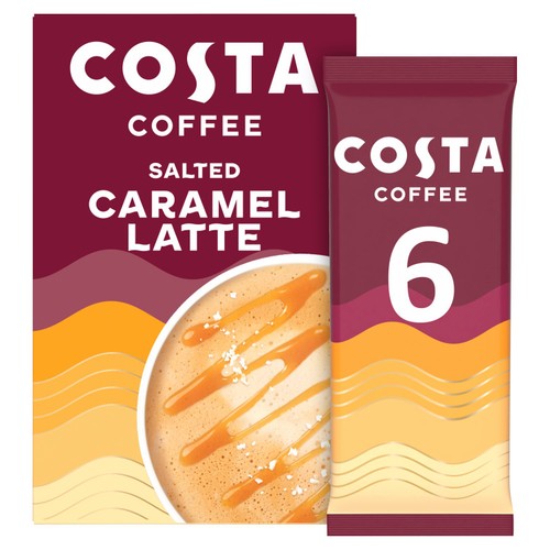 Costa Salted Caramel Latte Coffee Sachets (x6 sachets)