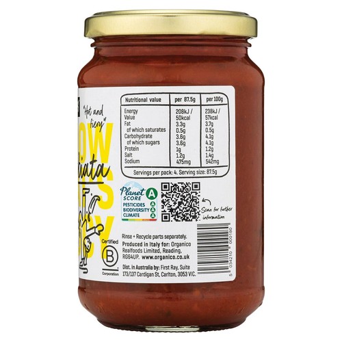Realfoods Organic Arrabbiata Sauce thumbnail 3