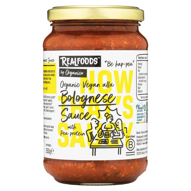 Realfoods by Organico Organic Vegan Alla Bolognese Sauce