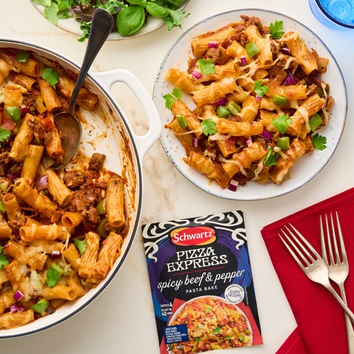 Schwartz x Pizza Express Spicy Beef & Pepper Pasta Bake Recipe Mix thumbnail 6