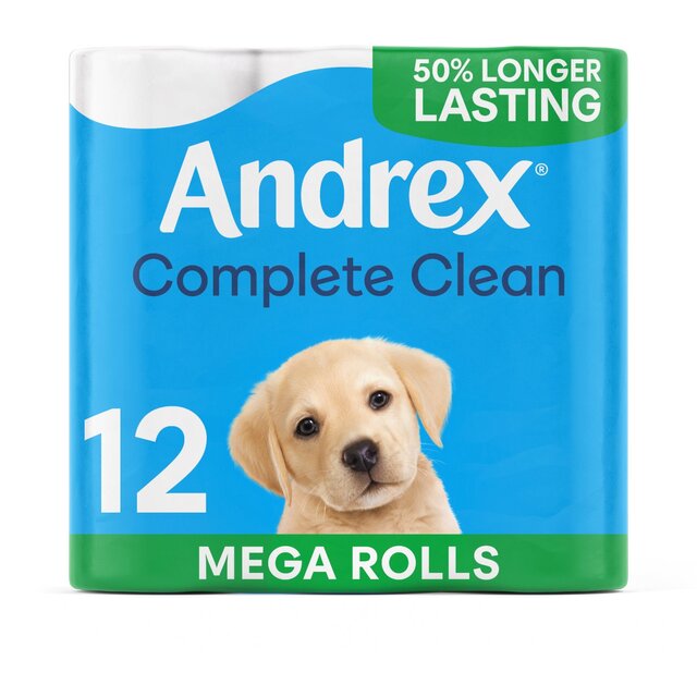 Andrex Complete Clean Toilet Roll Mega Rolls
