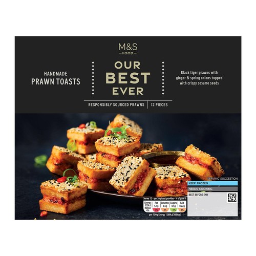 M&S Our Best Ever 12 Prawn Toasts Frozen thumbnail 2