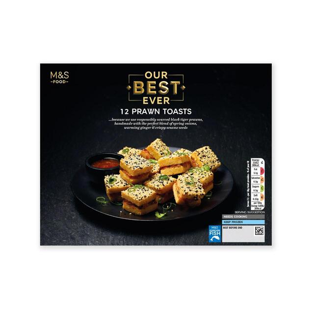 M&S Our Best Ever 12 Prawn Toasts Frozen thumbnail 2