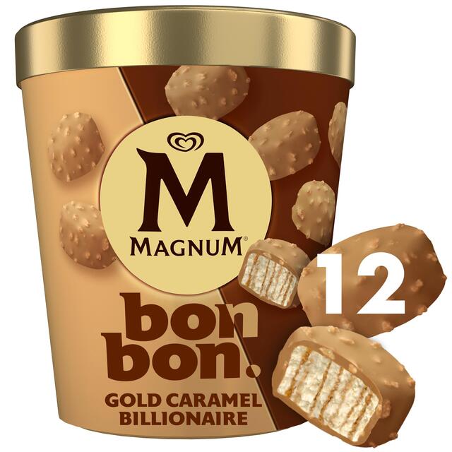 Magnum Bon Bon Gold Caramel Billionaire Ice Cream