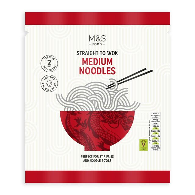 M&S Straight to Wok Medium Noodles