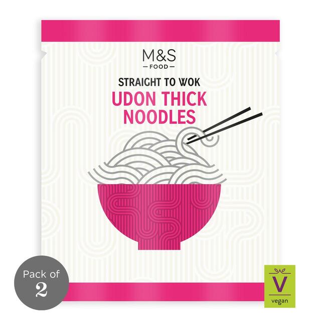 M&S Straight to Wok Thick Udon Noodles thumbnail 2