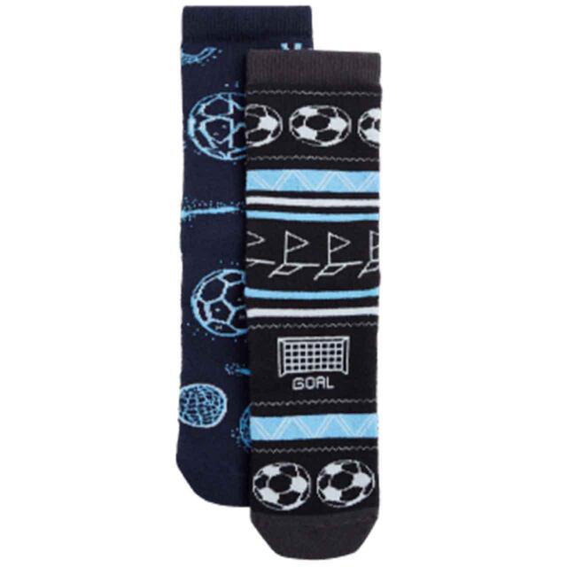 M&S Football Terry Socks, Size 6-8 Small, Navy