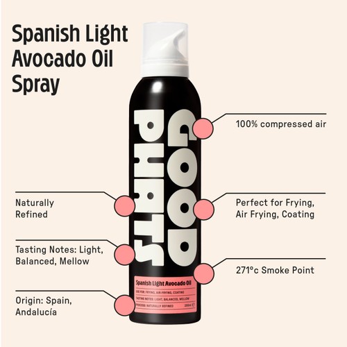 GOOD PHATS Spanish Light Avocado Oil Aerosol Spray thumbnail 2