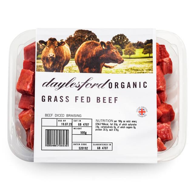 Daylesford Organic Pastured British Beef Diced Braising