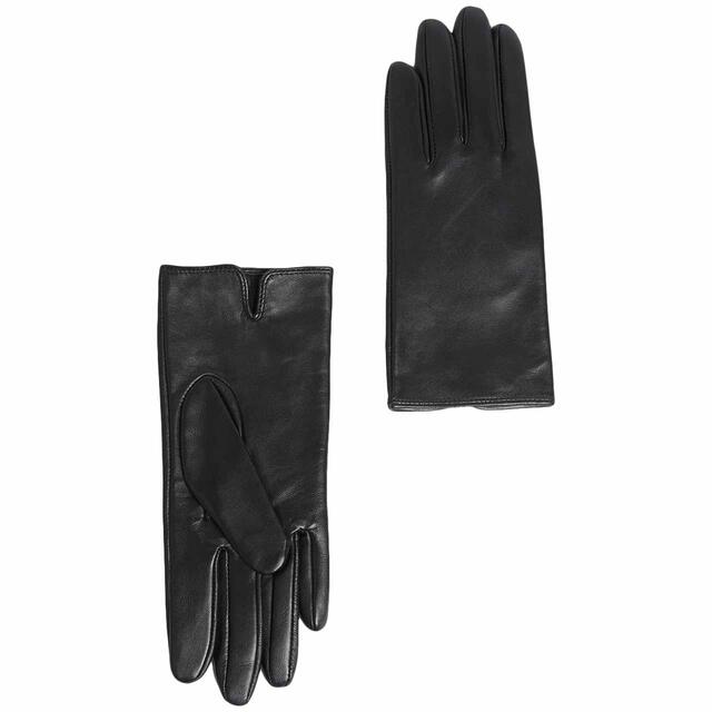 M&S Womens Leather Gloves, Small, Black