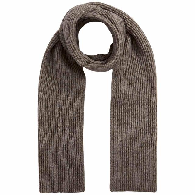 M&S Ribbed Knit Scarf, Taupe