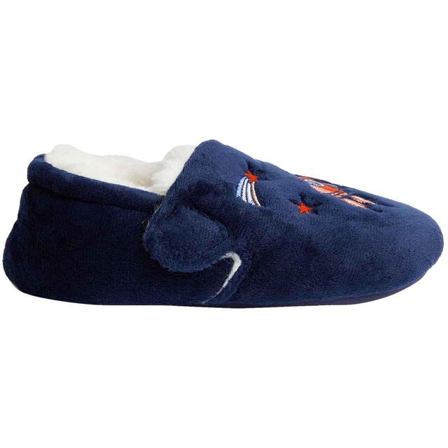 M&S Rocket Riptape Slippers, Size 6, Navy