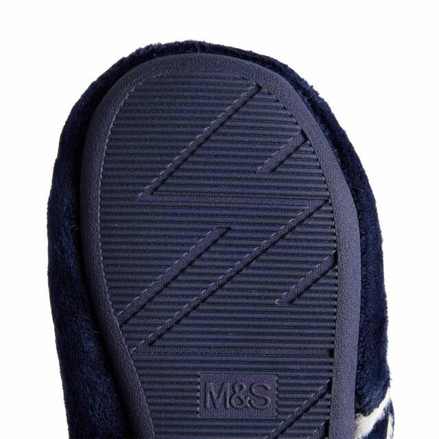 M&S Rocket Riptape Slippers, Size 6, Navy thumbnail 3